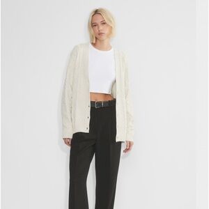 Sunday Best Cream Cable Knit Sweater